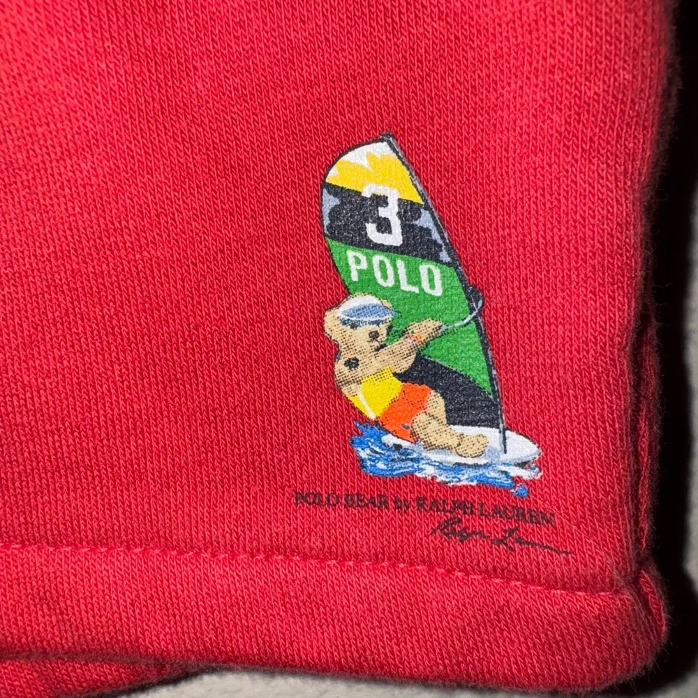 Ralph Lauren 12 months red fleece lined Shorts